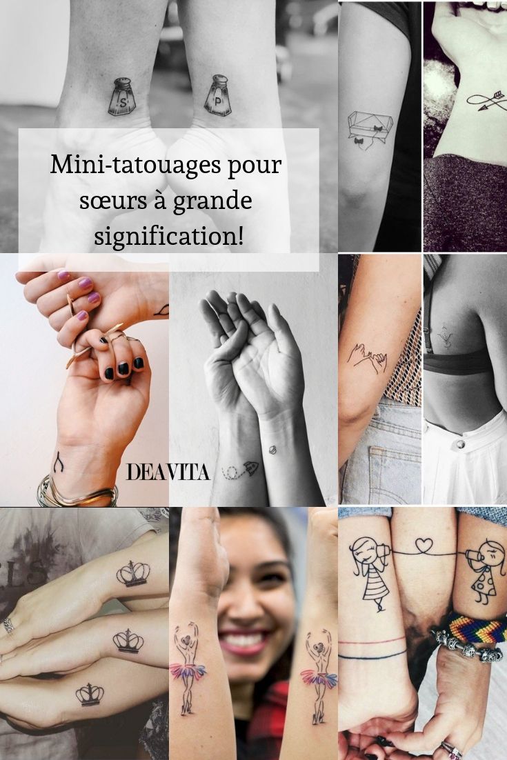 many different pictures with tattoos on them and the caption above it reads, mini - tatouages pour sours a grande signifation