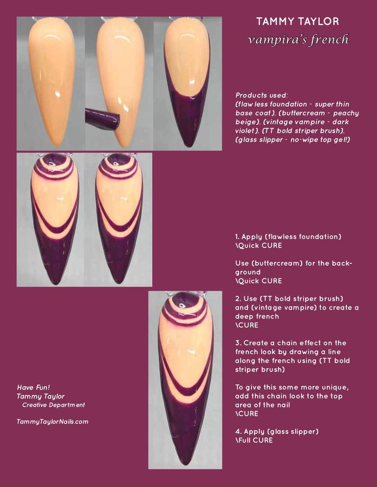 Diy Nail Designs Step By Step, Vampy Nails, Taylor Nails, Tammy Taylor Nails, Tammy Taylor, Nail Techniques, Nail Designs Tutorial, Diy Acrylic Nails, Nail Tutorial