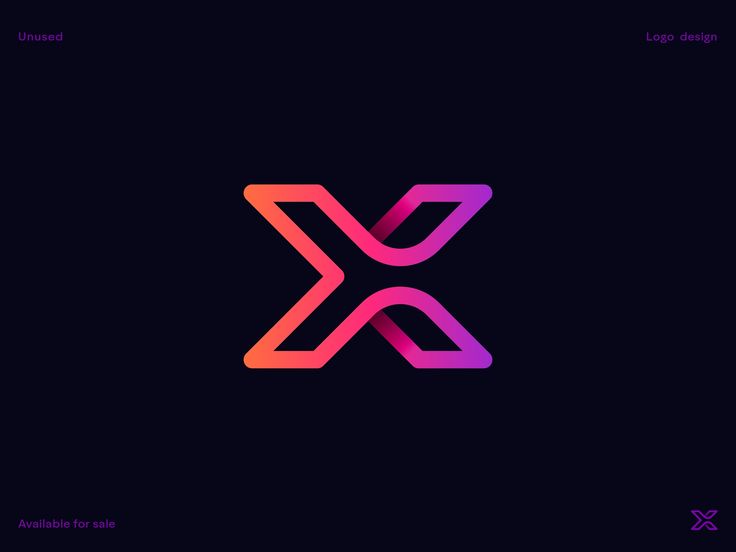 the letter x is made up of neon colors