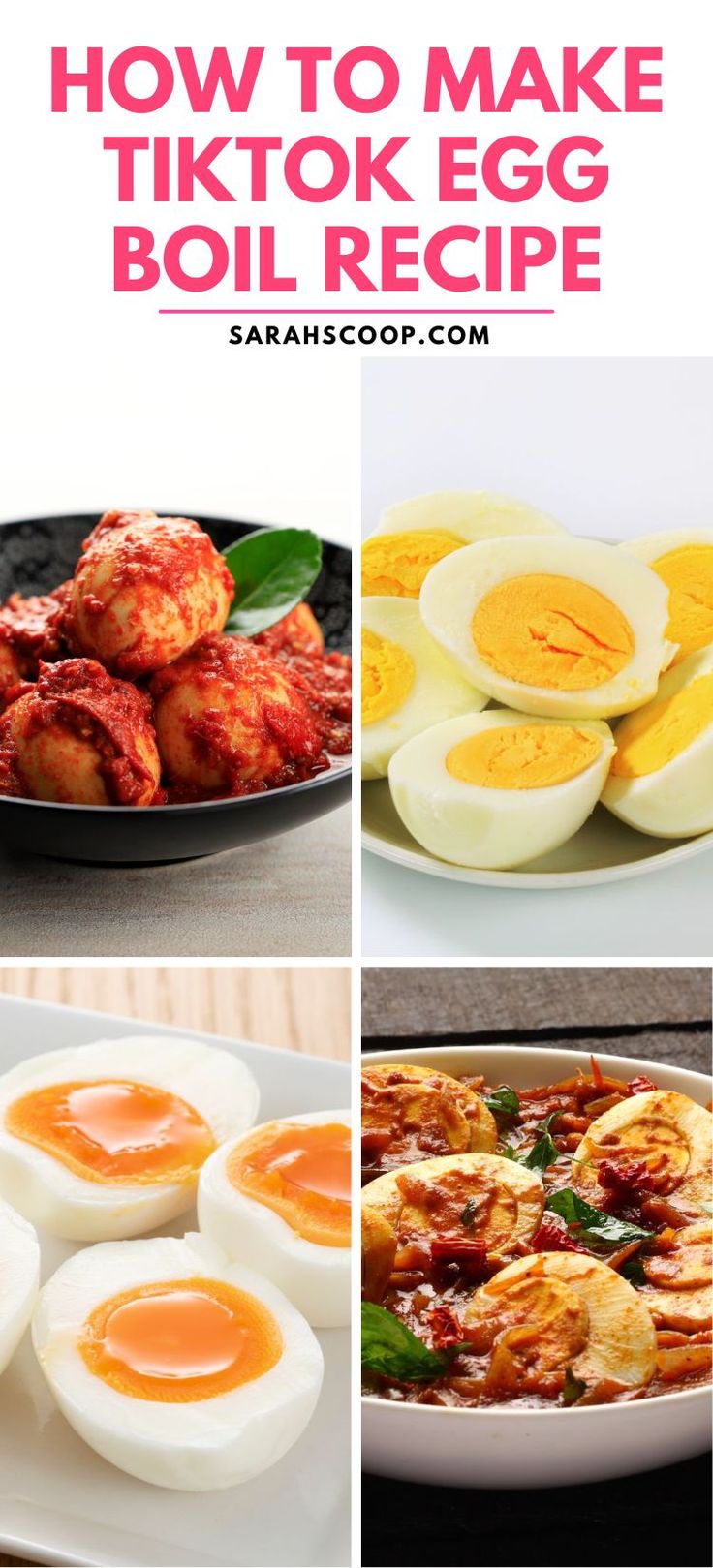 how to make tiktok egg boil recipe with pictures and text overlay that says, how to make tiktok egg boil