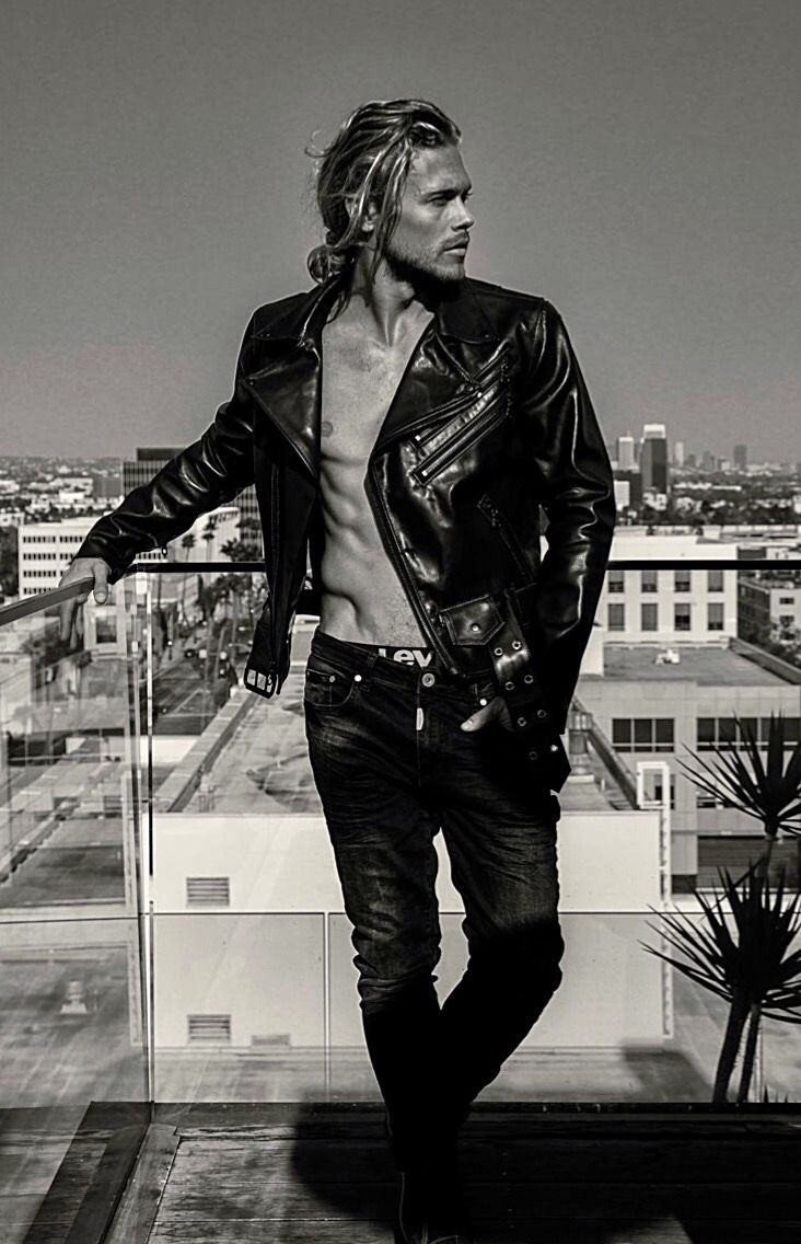 long hair men in leather | Tumblr Christopher Mason, Chris Mason, Mens Leather Jacket, Men's Leather Jacket, Long Hair Styles Men, Mens Leather, Leather Outfit, Black Leather Jacket, Leather Jacket Men