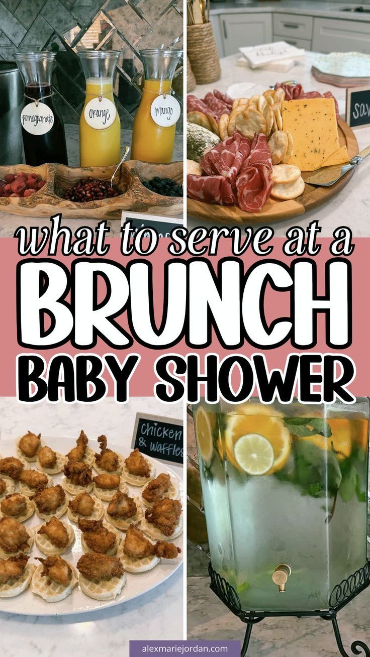 what to serve at a brunch baby shower with lemonade, meat and cheese