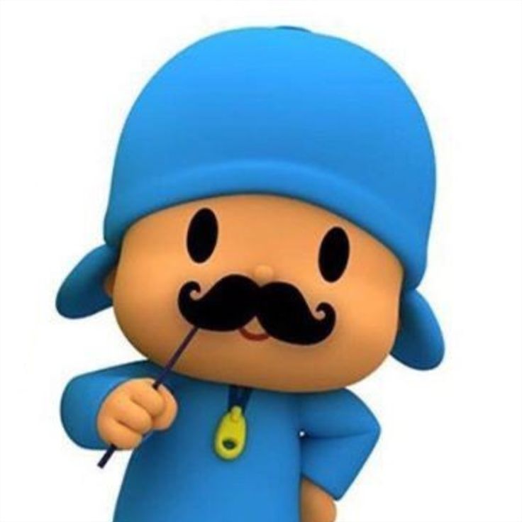 a cartoon character with a mustache and moustache on his face, holding a stick