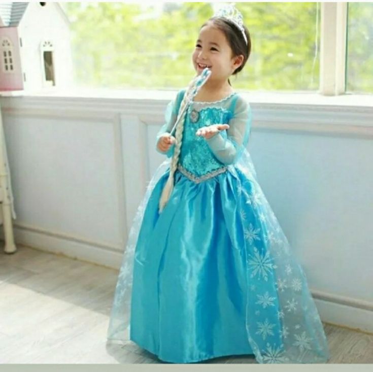 Beautiful Costume For Your Beautiful Princess. New In Package. Pair This With The Cute Crystal Tiara Also Listed In My Closet. Princess Dresses Kids Elsa, Disney Princess Dresses For Kids Elsa, Winter Princess Dress Kids, Frozen Princess Dress For Kids, Frozen 2 Elsa Dress Toddler, Olaf Frozen Adventure Elsa Dress, Weather Fancy Dress Kids, Toddler Greese Costume, Ice Princess Costume Kids