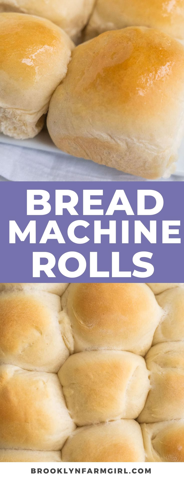 bread machine rolls with text overlay