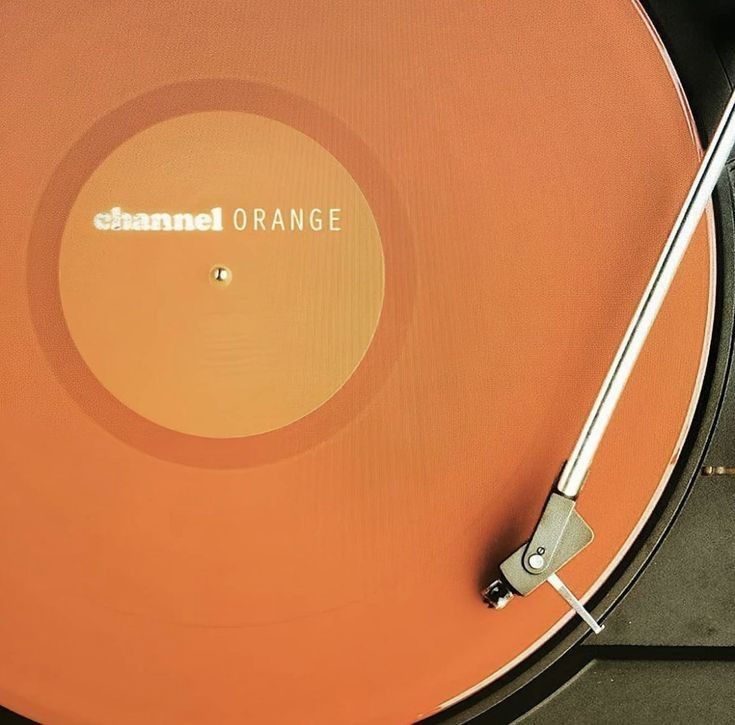 an orange record player with the name channel orange on it