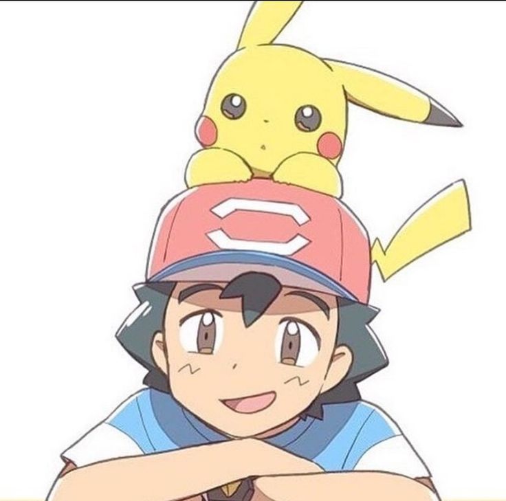 pikachu on top of someone's head with his arms crossed in front of him