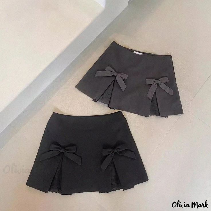 Olivia Mark - High-Waisted Detachable Bow Tie Pleated Mini Skirt Rok Mini, Smink Inspiration, Diy Vetement, Elegante Casual, Pattern Blouse, Diy Blouse, Fashion Blouse, Fashion Blouse Design, Mode Inspo