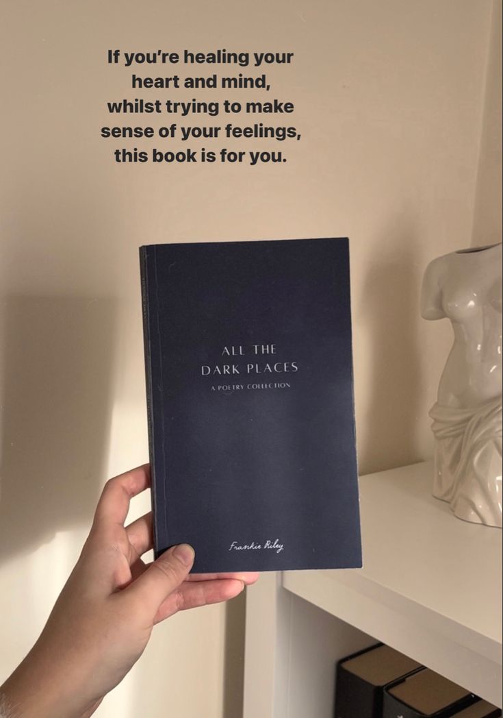 someone is holding up a book with the quote if you're healing your heart and mind, what trying to make sense of your feelings, this book is for you