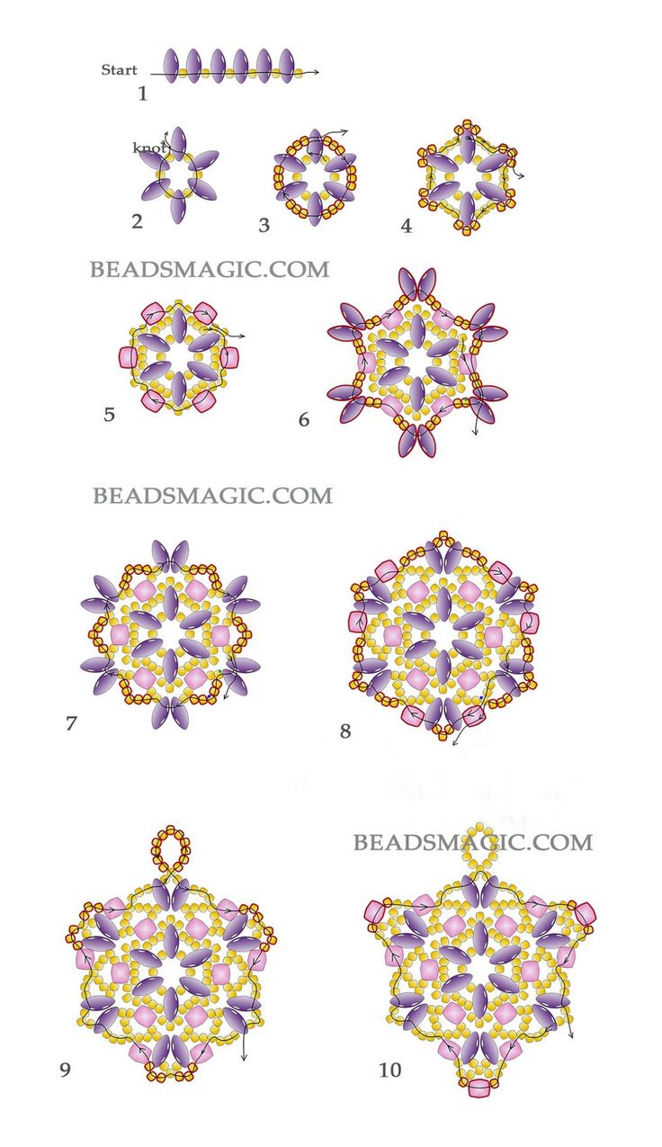 the instructions for how to crochet an ornament with beading and beads