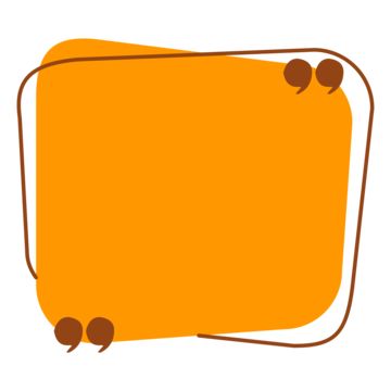 an orange square shaped object with two small brown dots on the top and one black dot at the bottom