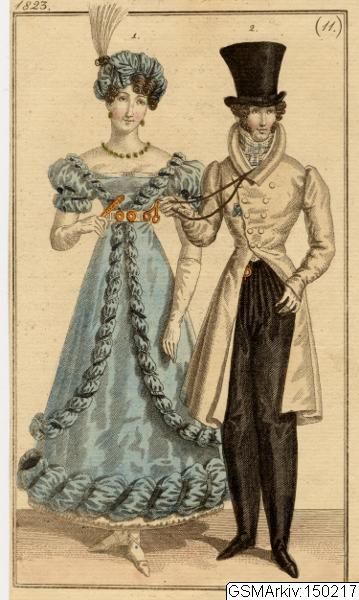 1800s Fashion Women, Neoclassical Fashion, Regency Mens Fashion, 19th Century Gown, Dress Transition, 1820 Fashion, 1820s Fashion, Decades Fashion, 1830s Fashion