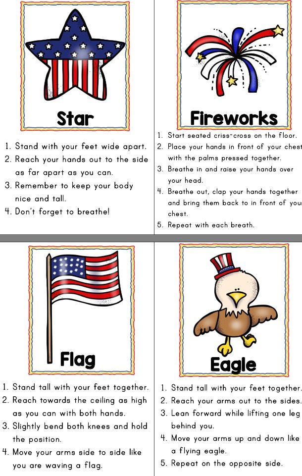 four pictures with the words stars, flags and an eagle