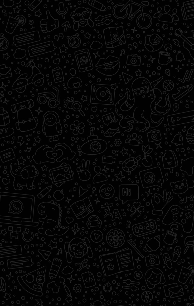 black and white doodle wallpaper with various icons