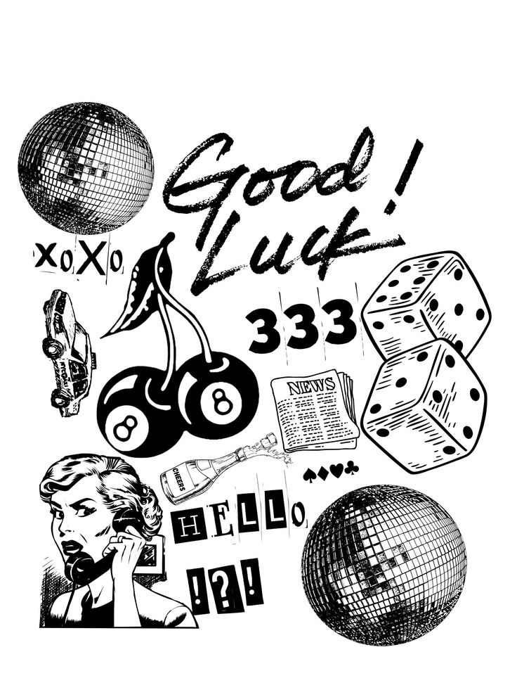 an image of some stickers on the back of a t - shirt that says good luck