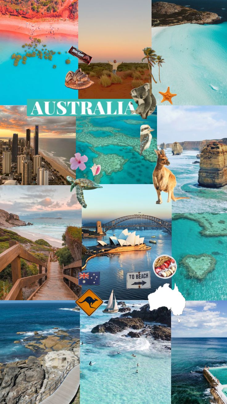 australia collage with many different images