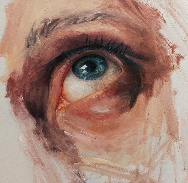 an eye is shown in this artistic painting