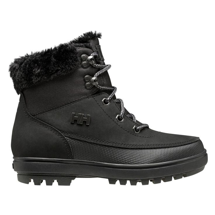 Helly hansen elevated their women's sorrento 2 winter boots with more luxurious faux fur at the collar for an even cozier winter feel. These warm winter boots feature 100 grams of primaloft insulation, making them a comfortable choice for urban walks. They have a protective toe and heel cap and anti-slip technology. Plus, theyre made with premium durable and waterproof suede and leather for an elegant look. Winter Boots Black, Warm Winter Boots, Snowboard Bag, Heel Caps, Winter Boots Women, Helly Hansen, Sorrento, Workout Accessories, Boots Black