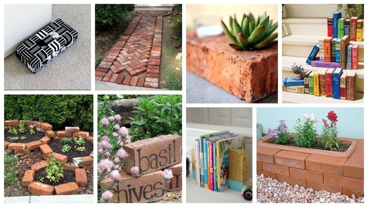 there are many different types of bricks and plants in the pictures, each with their own name on them