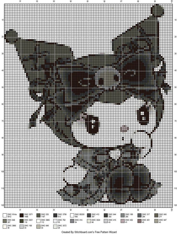 a cross stitch pattern with an image of a cat