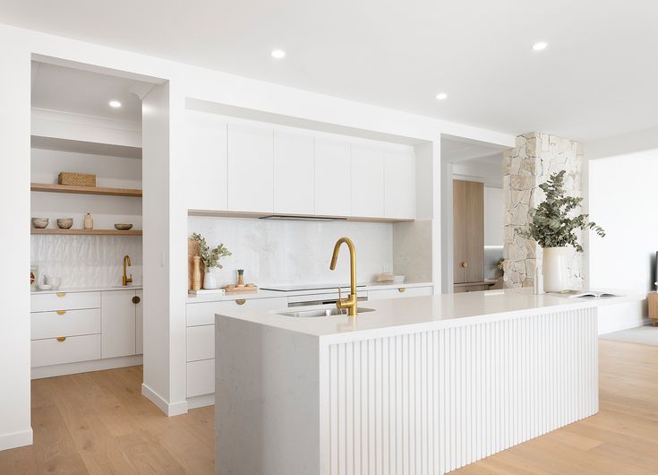 the kitchen is clean and ready for us to use in its new owner's home