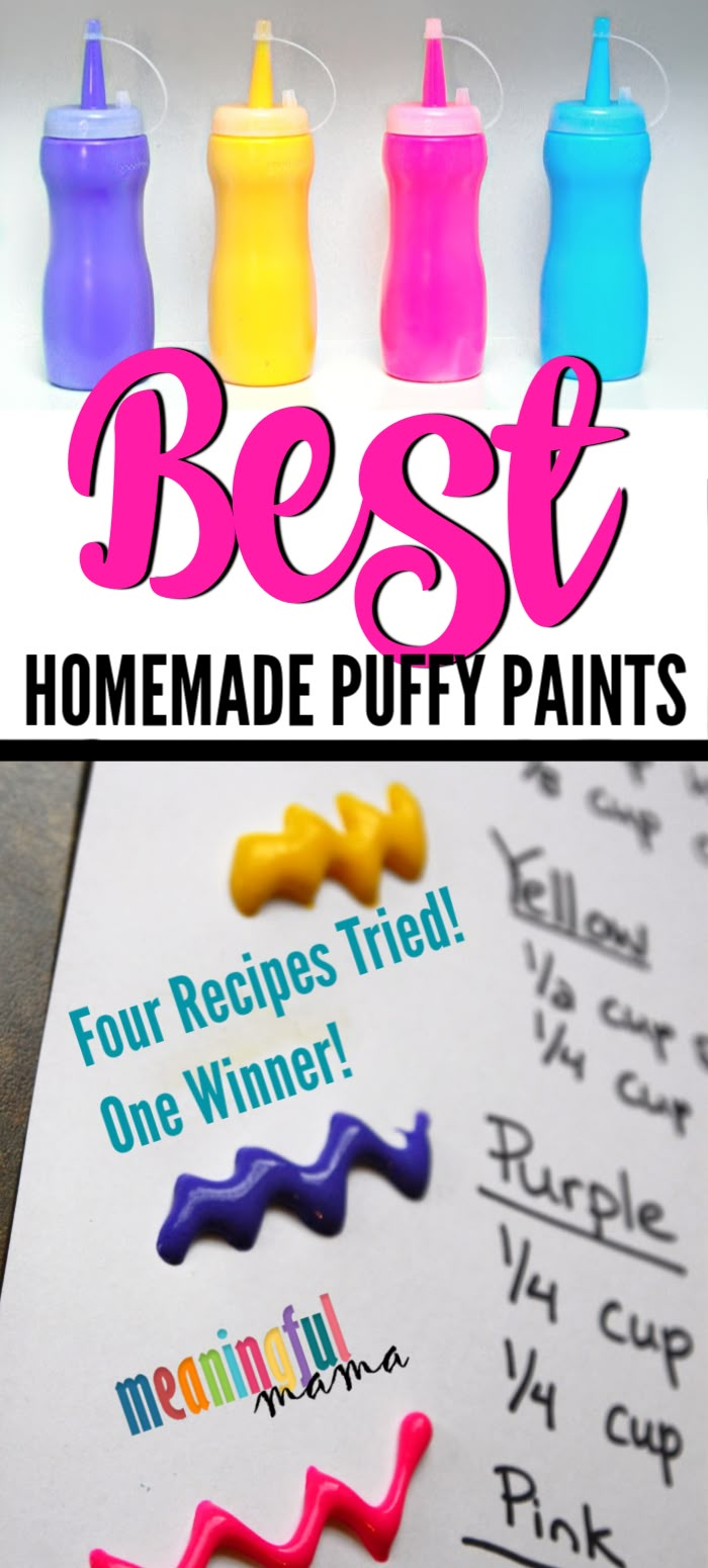 the best homemade puffy paints for kids to use in their crafts and crafts projects