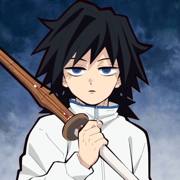 an anime character holding a baseball bat