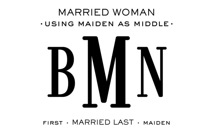 married woman using middle b m first married last middle logo design by markiek