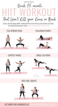 an exercise poster showing how to do a hiit workout for your body and back