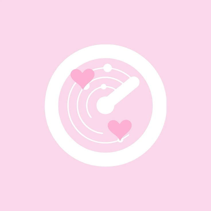 a pink wallpaper with hearts on it and a white circle in the middle that says i love you