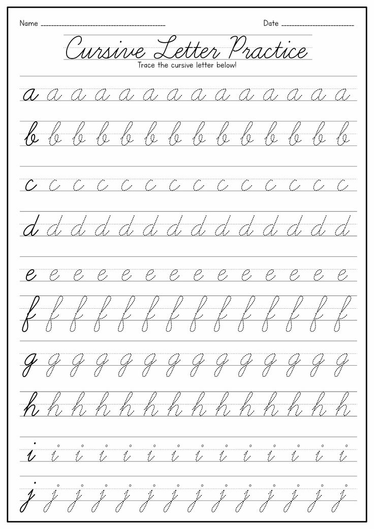 cursive letter practice worksheet with the upper and lowercase letters in it