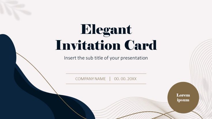 a white and black card with an elegant design on the front, in dark blue tones