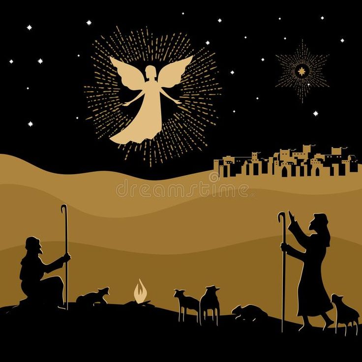 an image of a nativity scene with the birth of jesus and baby jesus in silhouette