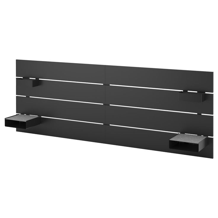 a black wall mounted shelf with two shelves