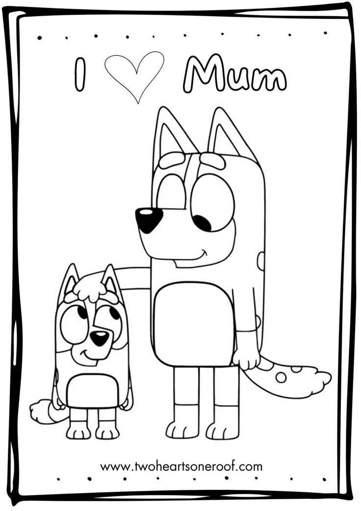 a coloring page with an image of a cat and dog