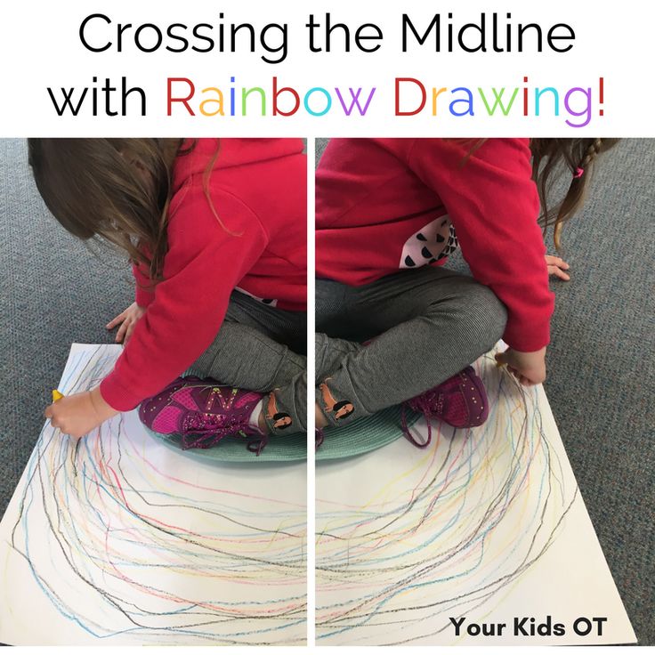 Crossing the Midline with Rainbow Drawing! Your Kids OT - repinned by @PediaStaff – Please Visit ht.ly/63sNt for all our pediatric therapy pins Crossing The Midline, Occupational Therapy Kids, Rainbow Drawing, Conscious Discipline, Occupational Therapy Activities, Vision Therapy, Pediatric Occupational Therapy, Preschool Fine Motor, Brain Gym