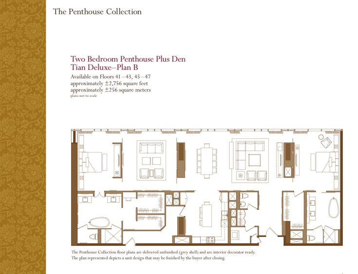 the floor plan for two bedroom, one bathroom apartment at the park house collection in new york