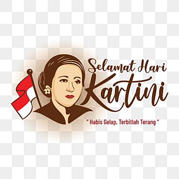 a woman holding a flag with the words selamat nari kaktini