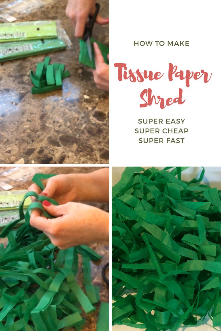 how to make tissue paper shred super easy and cheap craft project for kids with instructions