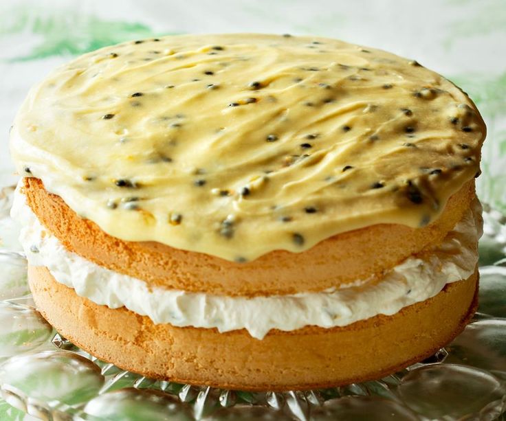 a cake sitting on top of a glass plate