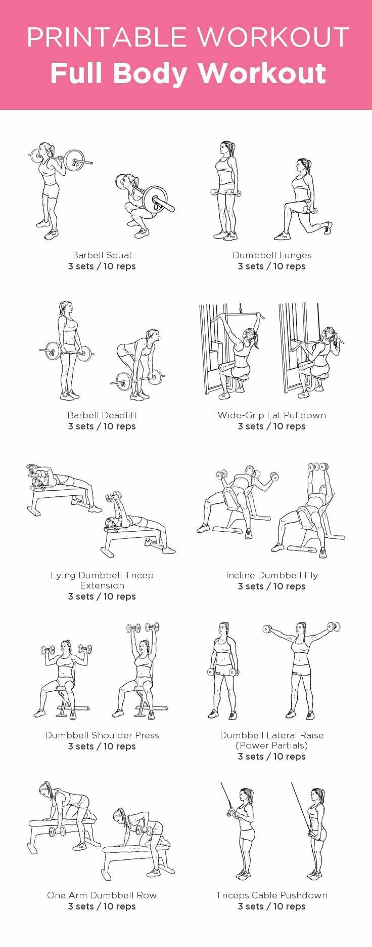 the printable workout poster shows how to do an exercise for your body and shoulders