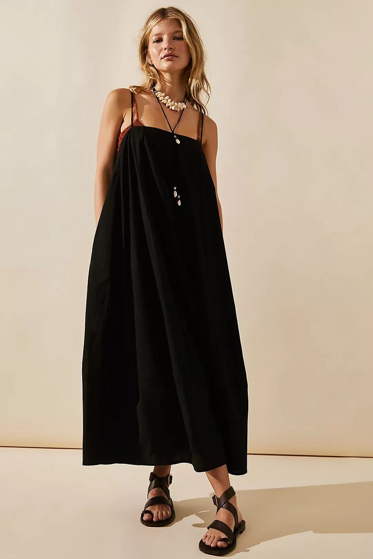 Struttin' Midi Dress | Free People Black Midi Dress Casual, Fall 2024 Fashion, Midi Dress Style, Dress Free People, Midi Dress Casual, Summer 22, Hem Style, 80 Dress, 2024 Fashion