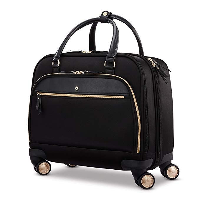 180.00 AmazonSmile | Samsonite Women's Business Mobile Solution Collection (Black, Spinner Mobile Office) | Carry-Ons Vinyl Trim, Mobile Office, Spinner Suitcase, Office Bag, Travel Items, Classic Backpack, Carry On Luggage, One Bag, Laptop Pocket