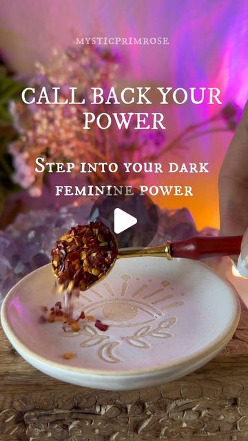 LILLY STATHAM | WITCHCRAFT & IG COACH on Instagram: "Ladies it’s time to take your power back and realise WHO YOU ARE! ✨💪 

use this spell to draw in your divine feminine energy and magic! 
I used the following:
Red chilli 🌶️ 
Red candle 🕯️ 
Salt🧂 
Rose petals 🌹

Witchcraft and spell supplies available from www.mysticprimrose.com 💜🔮 #witchcraft" Red Candle Magic, Red Candle Spell, Savage Daughter, Christian Witch, Goddess Witch, Take Your Power Back, Candle Magic Spells, Real Love Spells, Red Candle