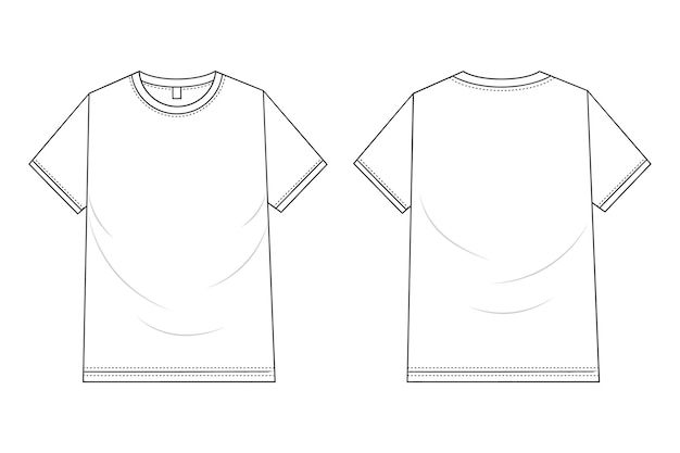 the front and back view of a t - shirt with short sleeves, on a white background