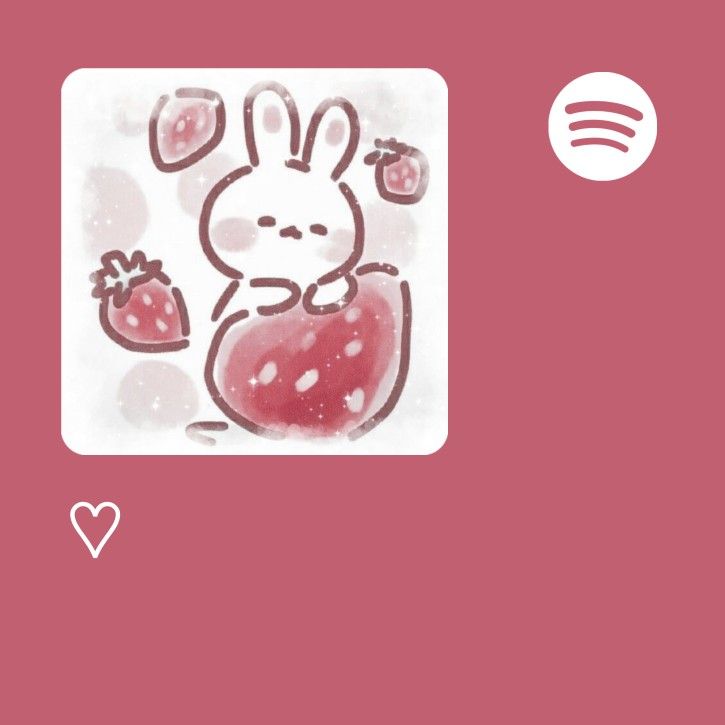 a drawing of a bunny holding a strawberry