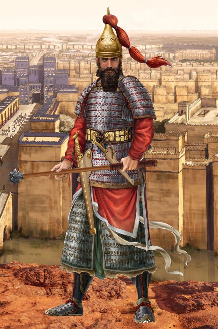 Nebuchadnezzar II is known as the greatest king of the Chaldean dynasty of Babylonia. He conquered Syria and Palestine and made Babylon a splendid city. He destroyed the Temple of Jerusalem and initiated the Babylonian Captivity of the Jewish population. Babylonian Warrior, Assyrian Soldier, Babylon Empire, Babylon King, Babylon City, Nebuchadnezzar Ii, Babylonian Empire, Hanging Gardens Of Babylon, Egyptian Drawings