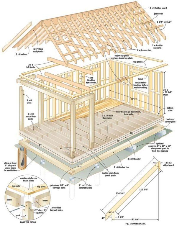 an image of a wooden structure with details