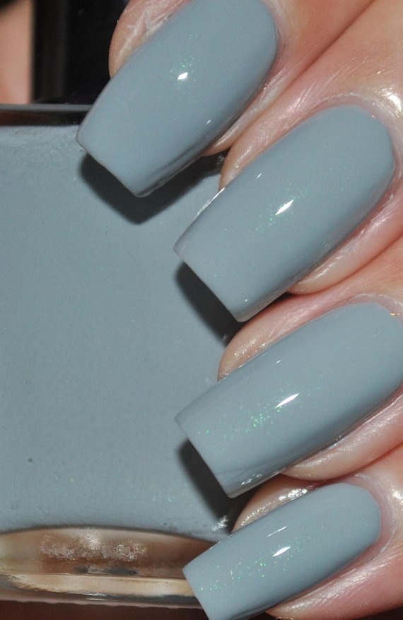 Grey Nail, Grey Nail Polish, Fall Nail Polish, Shimmer Nail Polish, Nail Shimmer, Nagel Tips, Gray Nails, Hot Nails, Nail Color