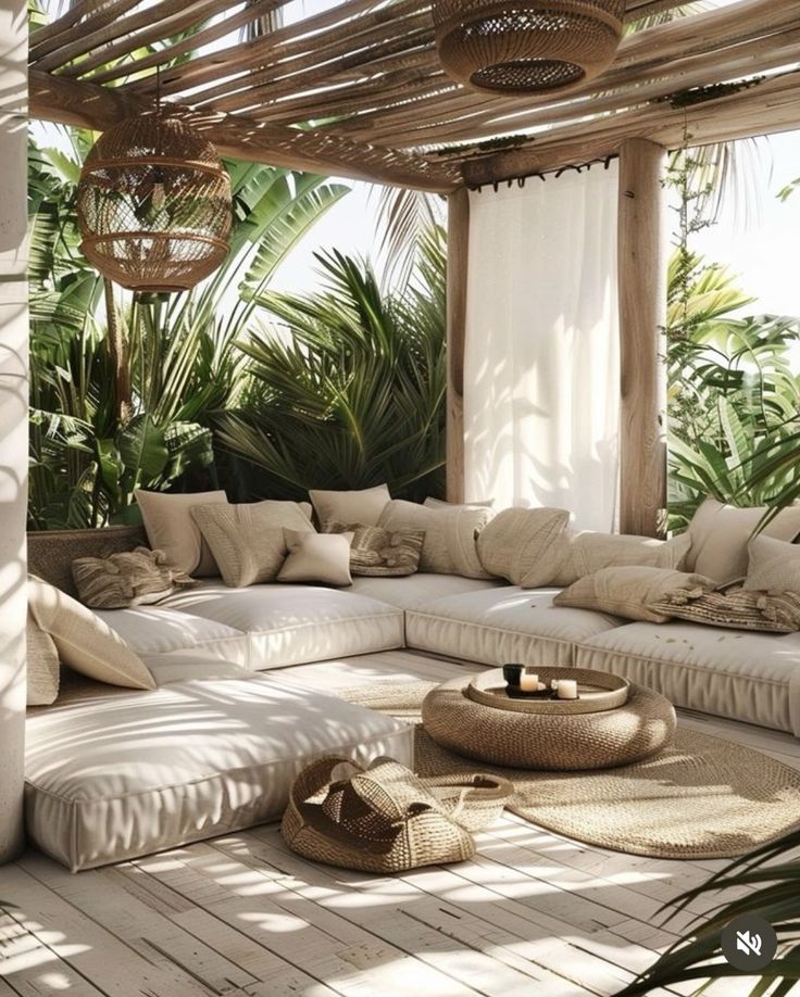 Boho Outdoor, Living Room Color Schemes, Style Deco, Balcony Design, Outdoor Patio Decor, Balcony Decor, Backyard Decor, Outdoor Lounge, Instagram Foto